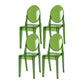 Scandinavian Stackable Plastic Side Chairs Open Back Side Chair Green 4 Piece Set Clearhalo 'Dining Chairs' 'Dining Tables & Seating' 'dining_chair' 'furn' 'furn_dining_chair' 'Furniture' 'furniture_dining_chair' 'Kitchen & Dining Furniture' 4901349