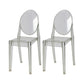Scandinavian Stackable Plastic Side Chairs Open Back Side Chair Clear 2 Piece Set Clearhalo 'Dining Chairs' 'Dining Tables & Seating' 'dining_chair' 'furn' 'furn_dining_chair' 'Furniture' 'furniture_dining_chair' 'Kitchen & Dining Furniture' 4901350