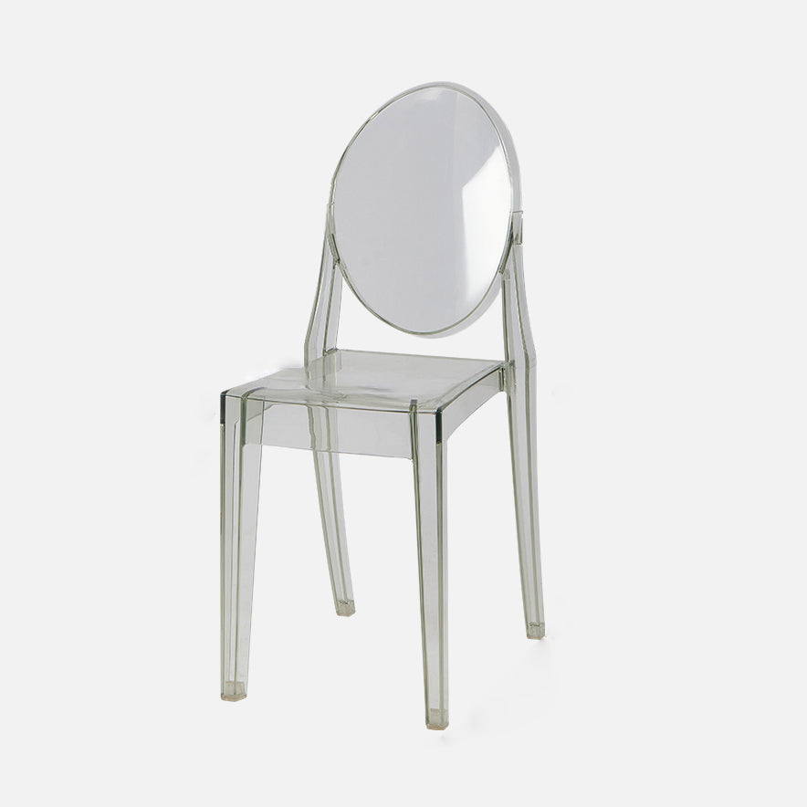 Scandinavian Stackable Plastic Side Chairs Open Back Side Chair Clear 1 Piece Clearhalo 'Dining Chairs' 'Dining Tables & Seating' 'dining_chair' 'furn' 'furn_dining_chair' 'Furniture' 'furniture_dining_chair' 'Kitchen & Dining Furniture' 4901355