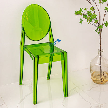 Scandinavian Stackable Plastic Side Chairs Open Back Side Chair Green 1 Piece Clearhalo 'Dining Chairs' 'Dining Tables & Seating' 'dining_chair' 'furn' 'furn_dining_chair' 'Furniture' 'furniture_dining_chair' 'Kitchen & Dining Furniture' 4901360
