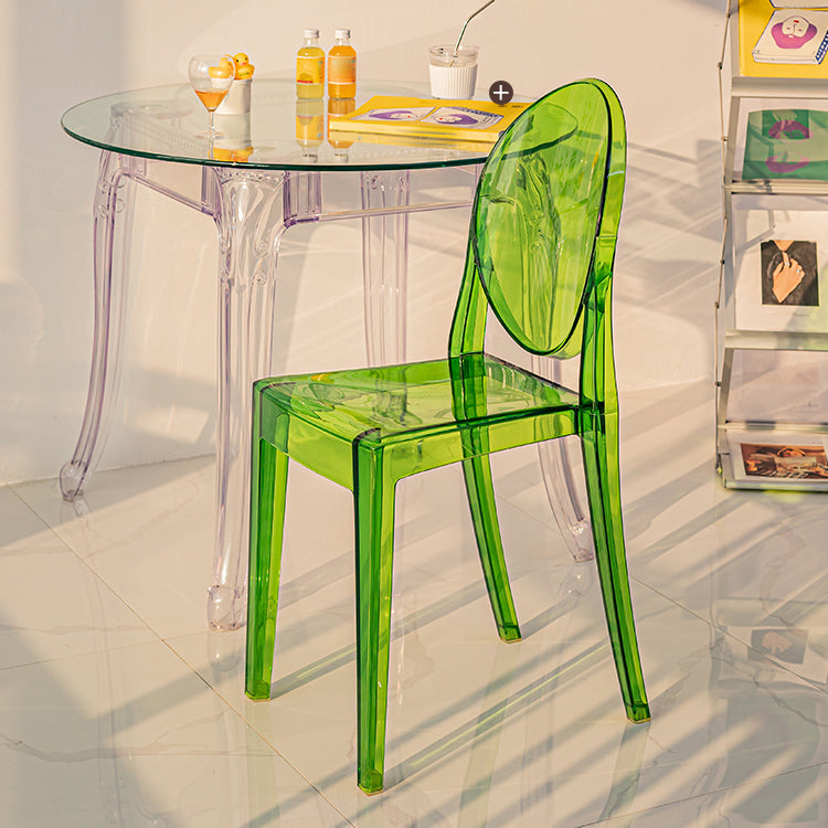 Scandinavian Stackable Plastic Side Chairs Open Back Side Chair Clearhalo 'Dining Chairs' 'Dining Tables & Seating' 'dining_chair' 'furn' 'furn_dining_chair' 'Furniture' 'furniture_dining_chair' 'Kitchen & Dining Furniture' 4901361