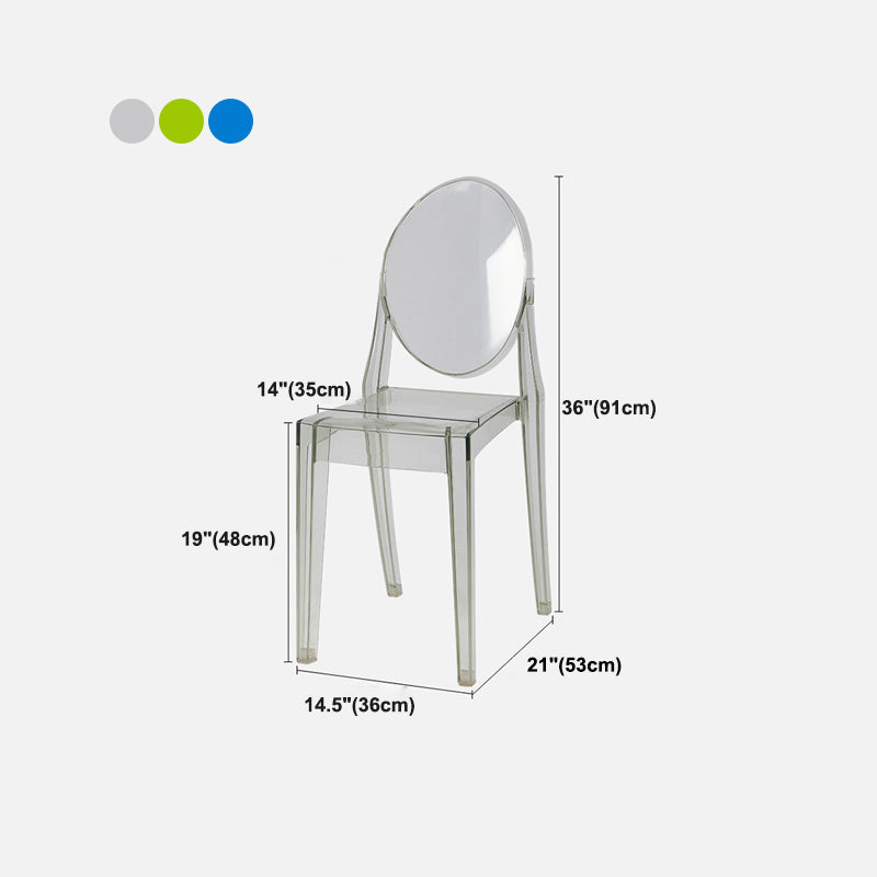 Scandinavian Stackable Plastic Side Chairs Open Back Side Chair Clearhalo 'Dining Chairs' 'Dining Tables & Seating' 'dining_chair' 'furn' 'furn_dining_chair' 'Furniture' 'furniture_dining_chair' 'Kitchen & Dining Furniture' 4901365