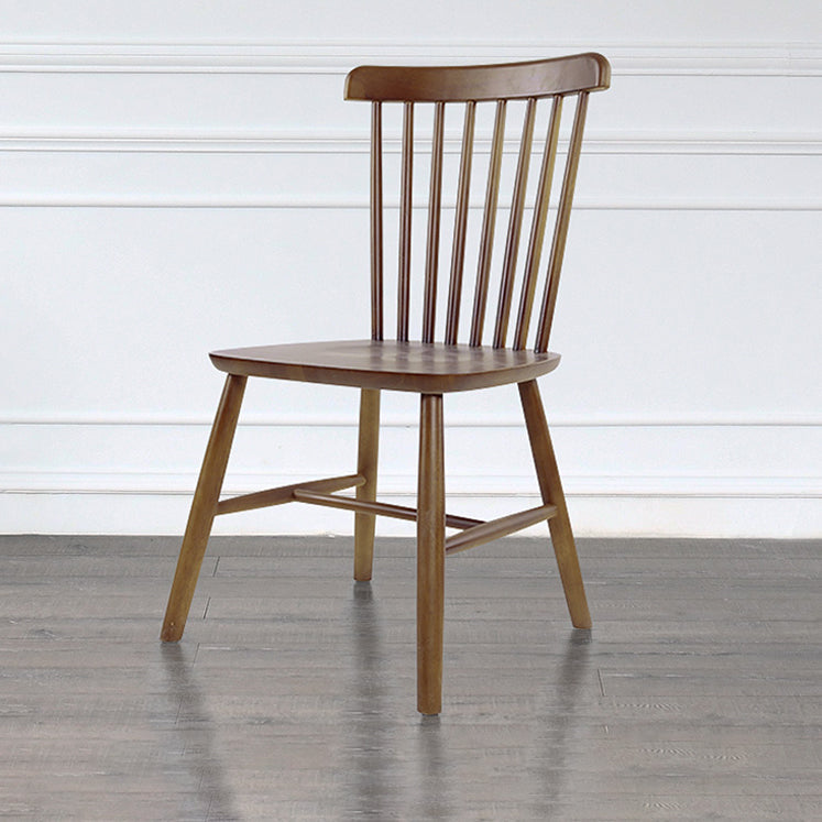 Minimalist Wood Side Dining Chairs Windsor Back Side Chair for Home Walnut 1 Piece Clearhalo 'Dining Chairs' 'Dining Tables & Seating' 'dining_chair' 'furn' 'furn_dining_chair' 'Furniture' 'furniture_dining_chair' 'Kitchen & Dining Furniture' 4901366