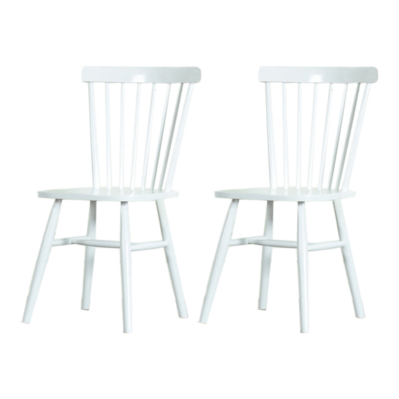Minimalist Wood Side Dining Chairs Windsor Back Side Chair for Home White 2 Piece Set Clearhalo 'Dining Chairs' 'Dining Tables & Seating' 'dining_chair' 'furn' 'furn_dining_chair' 'Furniture' 'furniture_dining_chair' 'Kitchen & Dining Furniture' 4901370