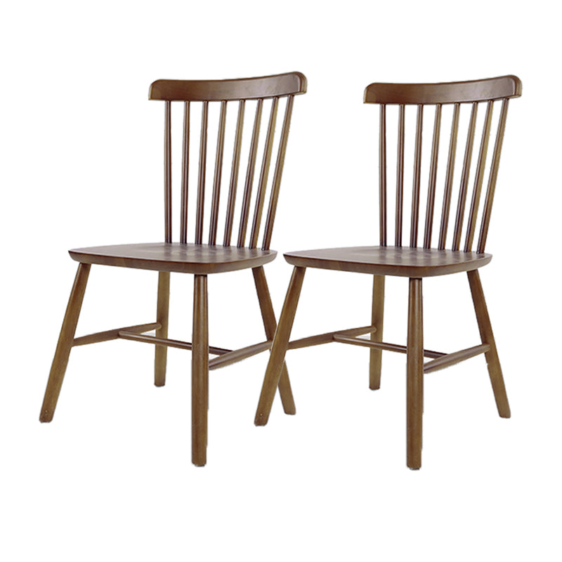 Minimalist Wood Side Dining Chairs Windsor Back Side Chair for Home Walnut 2 Piece Set Clearhalo 'Dining Chairs' 'Dining Tables & Seating' 'dining_chair' 'furn' 'furn_dining_chair' 'Furniture' 'furniture_dining_chair' 'Kitchen & Dining Furniture' 4901379