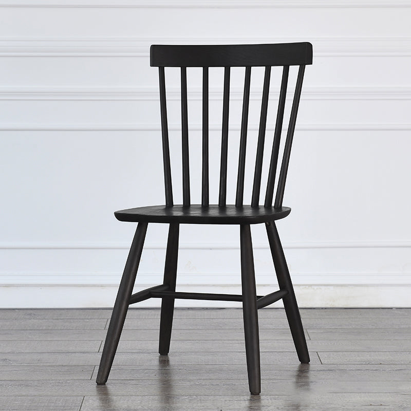 Minimalist Wood Side Dining Chairs Windsor Back Side Chair for Home Black 1 Piece Clearhalo 'Dining Chairs' 'Dining Tables & Seating' 'dining_chair' 'furn' 'furn_dining_chair' 'Furniture' 'furniture_dining_chair' 'Kitchen & Dining Furniture' 4901380