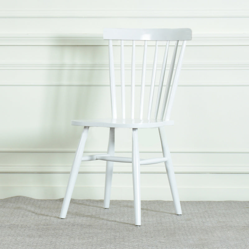 Minimalist Wood Side Dining Chairs Windsor Back Side Chair for Home White 1 Piece Clearhalo 'Dining Chairs' 'Dining Tables & Seating' 'dining_chair' 'furn' 'furn_dining_chair' 'Furniture' 'furniture_dining_chair' 'Kitchen & Dining Furniture' 4901382