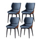 Industrial Design Wingback Parsons Chair Faux Leather Dining Chairs Blue-Orange 4 Piece Set Clearhalo 'Dining Chairs' 'Dining Tables & Seating' 'dining_chair' 'furn' 'furn_dining_chair' 'Furniture' 'furniture_dining_chair' 'Kitchen & Dining Furniture' 4901394