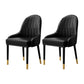 Glam Faux Leather Dining Chairs Metal Armless Dining Chair for Home Use Black 2 Piece Set Clearhalo 'Dining Chairs' 'Dining Tables & Seating' 'dining_chair' 'furn' 'furn_dining_chair' 'Furniture' 'furniture_dining_chair' 'Kitchen & Dining Furniture' 4901401