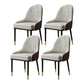 Glam Faux Leather Dining Chairs Metal Armless Dining Chair for Home Use Grey 4 Piece Set Clearhalo 'Dining Chairs' 'Dining Tables & Seating' 'dining_chair' 'furn' 'furn_dining_chair' 'Furniture' 'furniture_dining_chair' 'Kitchen & Dining Furniture' 4901407