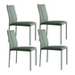 Minimalist Style Armless Solid Back Dining Side Chairs Leather Dining Side Chair Dark Green 4 Piece Set Clearhalo 'Dining Chairs' 'Dining Tables & Seating' 'dining_chair' 'furn' 'furn_dining_chair' 'Furniture' 'furniture_dining_chair' 'Kitchen & Dining Furniture' 4901428
