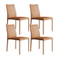 Minimalist Style Armless Solid Back Dining Side Chairs Leather Dining Side Chair Orange 4 Piece Set Clearhalo 'Dining Chairs' 'Dining Tables & Seating' 'dining_chair' 'furn' 'furn_dining_chair' 'Furniture' 'furniture_dining_chair' 'Kitchen & Dining Furniture' 4901434