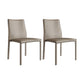 Minimalist Style Armless Solid Back Dining Side Chairs Leather Dining Side Chair Khaki 2 Piece Set Clearhalo 'Dining Chairs' 'Dining Tables & Seating' 'dining_chair' 'furn' 'furn_dining_chair' 'Furniture' 'furniture_dining_chair' 'Kitchen & Dining Furniture' 4901437