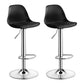 Contemporary Plastic Home Counter Stool Matte Finish Footrest Barstool Black Silver 2 Piece Set Clearhalo 'Bar Furniture' 'Bar Stools' 'bar_stools' 'furn' 'furn_bar_stools' 'Furniture' 'furniture_bar_stools' 'Kitchen & Dining Furniture' 4901451