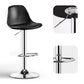 Contemporary Plastic Home Counter Stool Matte Finish Footrest Barstool Clearhalo 'Bar Furniture' 'Bar Stools' 'bar_stools' 'furn' 'furn_bar_stools' 'Furniture' 'furniture_bar_stools' 'Kitchen & Dining Furniture' 4901454