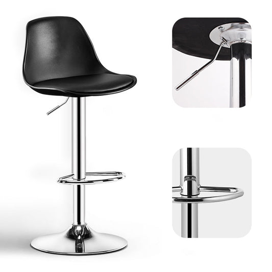 Contemporary Plastic Home Counter Stool Matte Finish Footrest Barstool Clearhalo 'Bar Furniture' 'Bar Stools' 'bar_stools' 'furn' 'furn_bar_stools' 'Furniture' 'furniture_bar_stools' 'Kitchen & Dining Furniture' 4901454