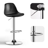 Contemporary Plastic Home Counter Stool Matte Finish Footrest Barstool Clearhalo 'Bar Furniture' 'Bar Stools' 'bar_stools' 'furn' 'furn_bar_stools' 'Furniture' 'furniture_bar_stools' 'Kitchen & Dining Furniture' 4901454