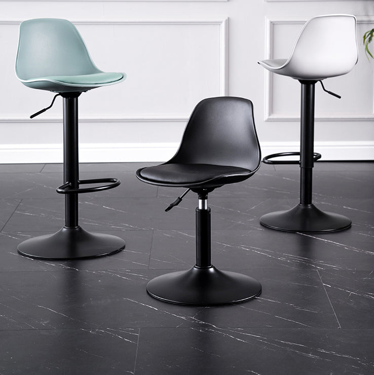 Contemporary Plastic Home Counter Stool Matte Finish Footrest Barstool Clearhalo 'Bar Furniture' 'Bar Stools' 'bar_stools' 'furn' 'furn_bar_stools' 'Furniture' 'furniture_bar_stools' 'Kitchen & Dining Furniture' 4901466