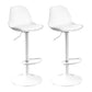 Contemporary Plastic Home Counter Stool Matte Finish Footrest Barstool White White 2 Piece Set Clearhalo 'Bar Furniture' 'Bar Stools' 'bar_stools' 'furn' 'furn_bar_stools' 'Furniture' 'furniture_bar_stools' 'Kitchen & Dining Furniture' 4901473