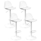 Contemporary Plastic Home Counter Stool Matte Finish Footrest Barstool White White 4 Piece Set Clearhalo 'Bar Furniture' 'Bar Stools' 'bar_stools' 'furn' 'furn_bar_stools' 'Furniture' 'furniture_bar_stools' 'Kitchen & Dining Furniture' 4901474