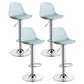 Contemporary Plastic Home Counter Stool Matte Finish Footrest Barstool Green Silver 4 Piece Set Clearhalo 'Bar Furniture' 'Bar Stools' 'bar_stools' 'furn' 'furn_bar_stools' 'Furniture' 'furniture_bar_stools' 'Kitchen & Dining Furniture' 4901489