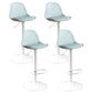 Contemporary Plastic Home Counter Stool Matte Finish Footrest Barstool Green White 4 Piece Set Clearhalo 'Bar Furniture' 'Bar Stools' 'bar_stools' 'furn' 'furn_bar_stools' 'Furniture' 'furniture_bar_stools' 'Kitchen & Dining Furniture' 4901492