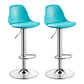 Contemporary Plastic Home Counter Stool Matte Finish Footrest Barstool Lake Blue Silver 2 Piece Set Clearhalo 'Bar Furniture' 'Bar Stools' 'bar_stools' 'furn' 'furn_bar_stools' 'Furniture' 'furniture_bar_stools' 'Kitchen & Dining Furniture' 4901494