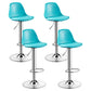 Contemporary Plastic Home Counter Stool Matte Finish Footrest Barstool Lake Blue Silver 4 Piece Set Clearhalo 'Bar Furniture' 'Bar Stools' 'bar_stools' 'furn' 'furn_bar_stools' 'Furniture' 'furniture_bar_stools' 'Kitchen & Dining Furniture' 4901495