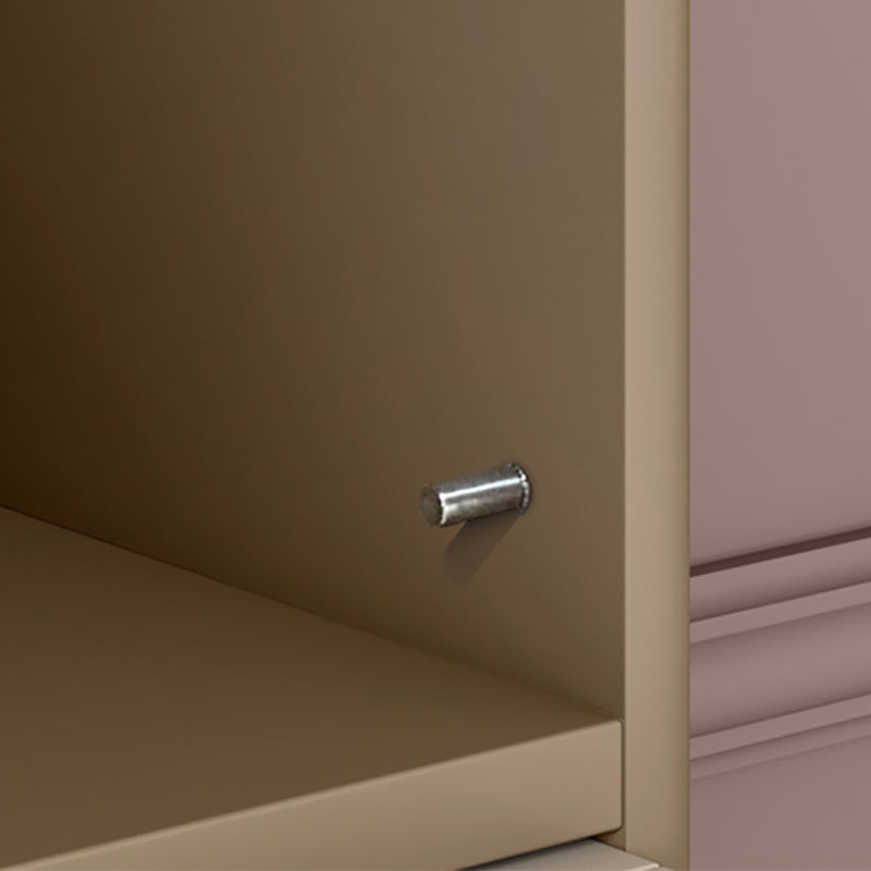 Glam Standard Bookcase Metal Frame Manufactured Wood Bookshelf with Glass Doors Clearhalo 'Bookcases' 'furn' 'furn_bookcases' 'Furniture' 'furniture_bookcases' 'Office Furniture' 4901506