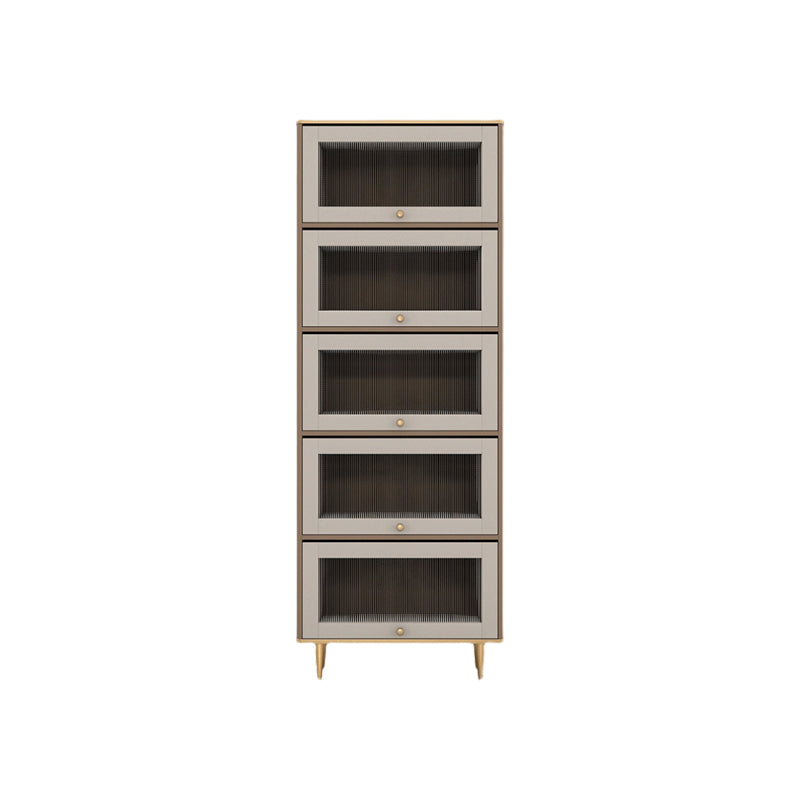Glam Standard Bookcase Metal Frame Manufactured Wood Bookshelf with Glass Doors Clearhalo 'Bookcases' 'furn' 'furn_bookcases' 'Furniture' 'furniture_bookcases' 'Office Furniture' 4901509