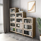 Glam Standard Bookcase Metal Frame Manufactured Wood Bookshelf with Glass Doors Clearhalo 'Bookcases' 'furn' 'furn_bookcases' 'Furniture' 'furniture_bookcases' 'Office Furniture' 4901515