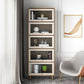Glam Standard Bookcase Metal Frame Manufactured Wood Bookshelf with Glass Doors Clearhalo 'Bookcases' 'furn' 'furn_bookcases' 'Furniture' 'furniture_bookcases' 'Office Furniture' 4901516