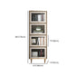 Glam Standard Bookcase Metal Frame Manufactured Wood Bookshelf with Glass Doors Clearhalo 'Bookcases' 'furn' 'furn_bookcases' 'Furniture' 'furniture_bookcases' 'Office Furniture' 4901519