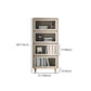Glam Standard Bookcase Metal Frame Manufactured Wood Bookshelf with Glass Doors Clearhalo 'Bookcases' 'furn' 'furn_bookcases' 'Furniture' 'furniture_bookcases' 'Office Furniture' 4901522