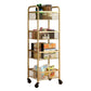 Glam Style Standard Bookcase Metal Closed Back Bookshelf with Wheels Clearhalo 'Bookcases' 'furn' 'furn_bookcases' 'Furniture' 'furniture_bookcases' 'Office Furniture' 4901533