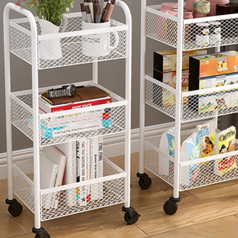 Glam Style Standard Bookcase Metal Closed Back Bookshelf with Wheels Clearhalo 'Bookcases' 'furn' 'furn_bookcases' 'Furniture' 'furniture_bookcases' 'Office Furniture' 4901535