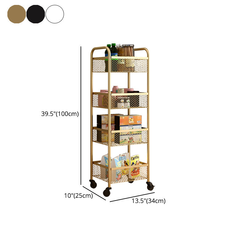 Glam Style Standard Bookcase Metal Closed Back Bookshelf with Wheels Clearhalo 'Bookcases' 'furn' 'furn_bookcases' 'Furniture' 'furniture_bookcases' 'Office Furniture' 4901539