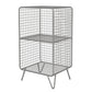 Glam Style Metal Bookshelf Standard Closed Back Shelf Bookcase for Home 14"L x 12"W x 26"H Silver Clearhalo 'Bookcases' 'furn' 'furn_bookcases' 'Furniture' 'furniture_bookcases' 'Office Furniture' 4901542
