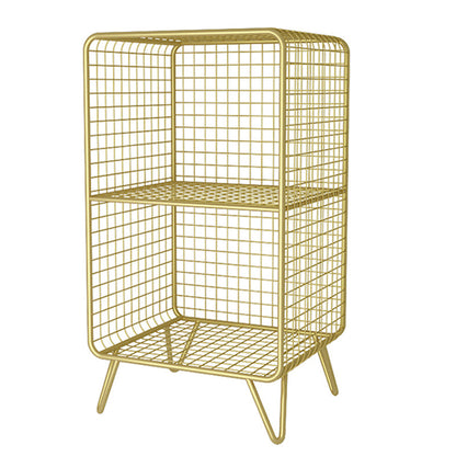 Glam Style Metal Bookshelf Standard Closed Back Shelf Bookcase for Home 14"L x 12"W x 26"H Gold Clearhalo 'Bookcases' 'furn' 'furn_bookcases' 'Furniture' 'furniture_bookcases' 'Office Furniture' 4901547