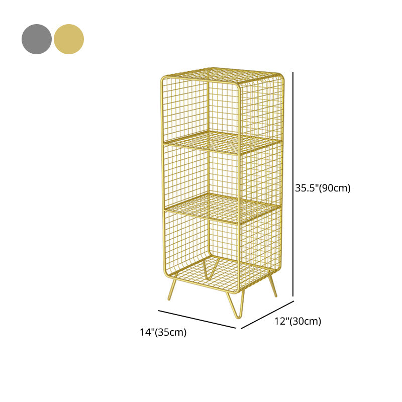 Glam Style Metal Bookshelf Standard Closed Back Shelf Bookcase for Home Clearhalo 'Bookcases' 'furn' 'furn_bookcases' 'Furniture' 'furniture_bookcases' 'Office Furniture' 4901559
