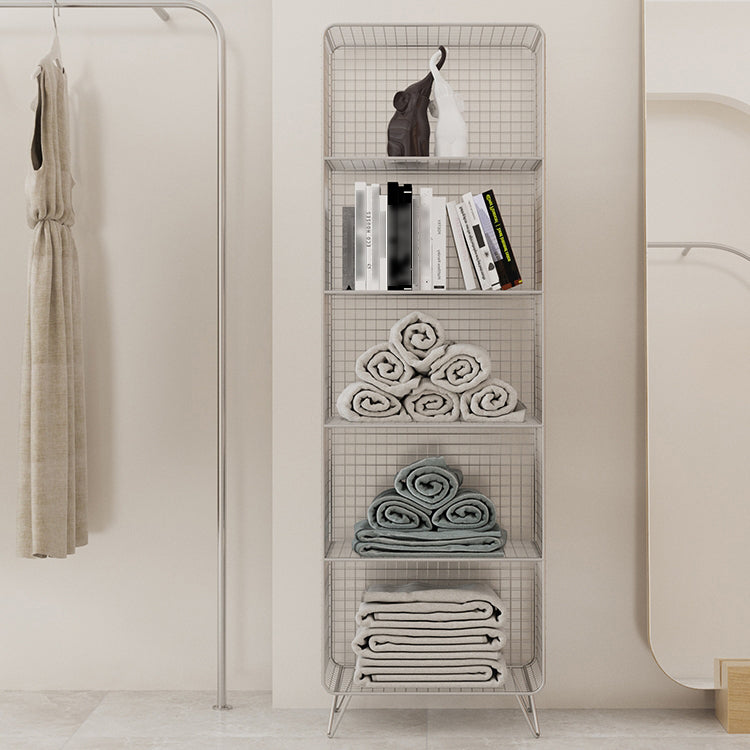 Glam Style Standard Bookshelf Metal Closed Back Shelf Bookcase for Home Use Clearhalo 'Bookcases' 'furn' 'furn_bookcases' 'Furniture' 'furniture_bookcases' 'Office Furniture' 4901566