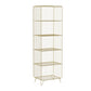 Glam Style Standard Bookshelf Metal Closed Back Shelf Bookcase for Home Use Clearhalo 'Bookcases' 'furn' 'furn_bookcases' 'Furniture' 'furniture_bookcases' 'Office Furniture' 4901570