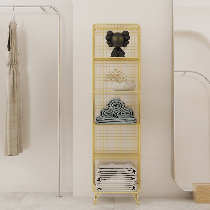 Glam Style Standard Bookshelf Metal Closed Back Shelf Bookcase for Home Use Clearhalo 'Bookcases' 'furn' 'furn_bookcases' 'Furniture' 'furniture_bookcases' 'Office Furniture' 4901575