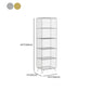 Glam Style Standard Bookshelf Metal Closed Back Shelf Bookcase for Home Use Clearhalo 'Bookcases' 'furn' 'furn_bookcases' 'Furniture' 'furniture_bookcases' 'Office Furniture' 4901579