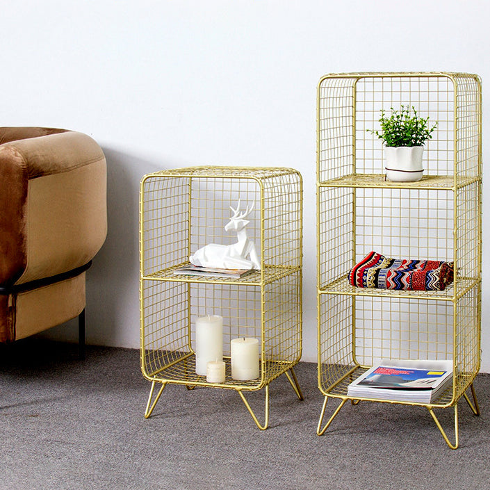 Glam Style Metal Bookshelf Closed Back Standard Shelf Bookcase for Home Clearhalo 'Bookcases' 'furn' 'furn_bookcases' 'Furniture' 'furniture_bookcases' 'Office Furniture' 4901587