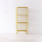Glam Style Metal Bookshelf Closed Back Standard Shelf Bookcase for Home 14"L x 12"W x 35"H Gold Clearhalo 'Bookcases' 'furn' 'furn_bookcases' 'Furniture' 'furniture_bookcases' 'Office Furniture' 4901589
