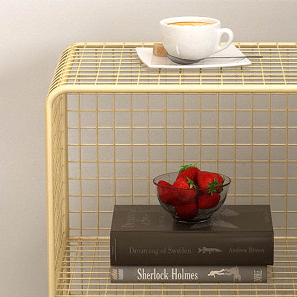 Glam Style Metal Bookshelf Closed Back Standard Shelf Bookcase for Home Clearhalo 'Bookcases' 'furn' 'furn_bookcases' 'Furniture' 'furniture_bookcases' 'Office Furniture' 4901593