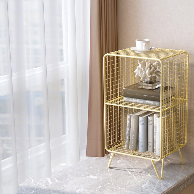 Glam Style Metal Bookshelf Closed Back Standard Shelf Bookcase for Home Clearhalo 'Bookcases' 'furn' 'furn_bookcases' 'Furniture' 'furniture_bookcases' 'Office Furniture' 4901597