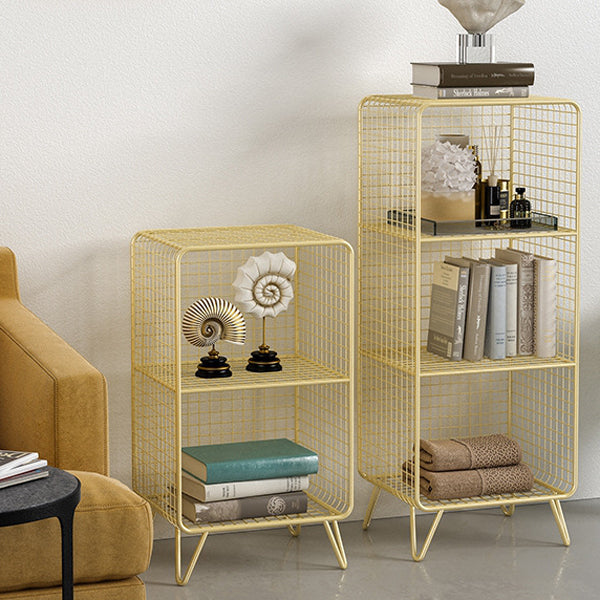 Glam Style Metal Bookshelf Closed Back Standard Shelf Bookcase for Home Clearhalo 'Bookcases' 'furn' 'furn_bookcases' 'Furniture' 'furniture_bookcases' 'Office Furniture' 4901599