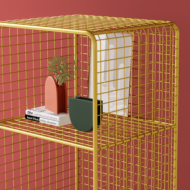 Glam Style Bookshelf Metal Standard Shelf Bookcase for Home Use Clearhalo 'Bookcases' 'furn' 'furn_bookcases' 'Furniture' 'furniture_bookcases' 'Office Furniture' 4901642